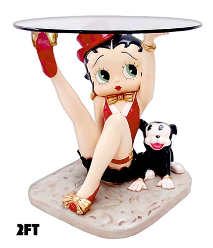 Betty boop glass top table - top,