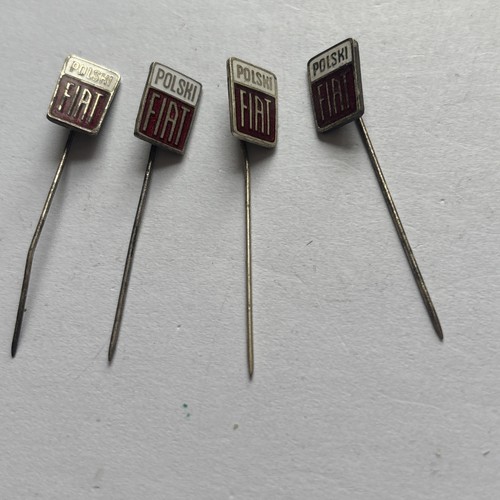 Four polski fiat metal badges - polski,