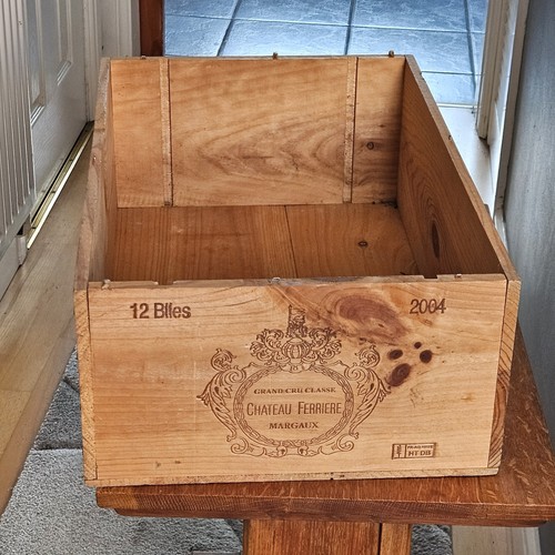 Empty wooden wine box crate - wine, ~