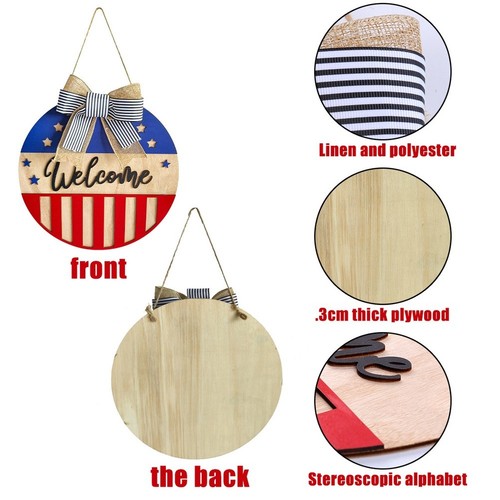 Wooden door handle with linen - door,