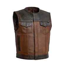 Leather Vest Mens Leather Vest