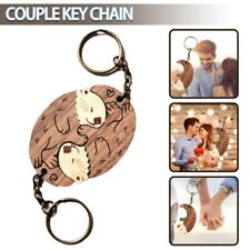 Otter Couple Keyring Matching Puzzles Keychain for Birthday Valentines Day