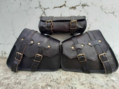 Motorcycle leather pouch - leather,