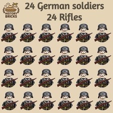 24 German Soldier Mini Figures