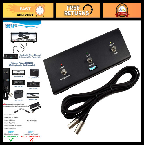 Button guitar amp footswitch - 3-button,