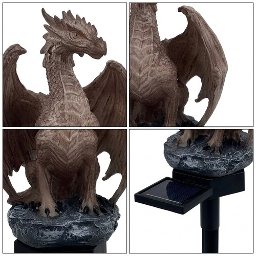 Solar powered dragon - solar, statue