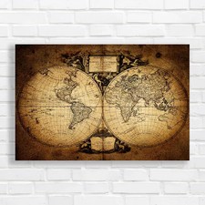 Map Of World 1752 Canvas Print