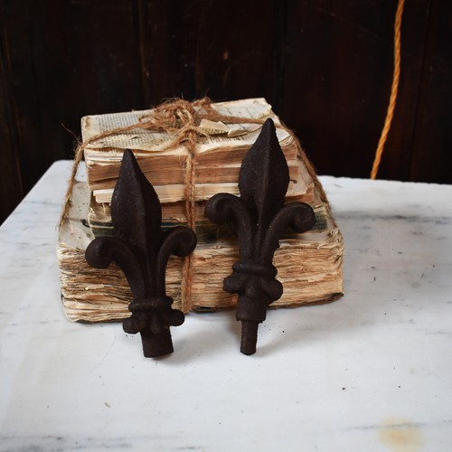 Antique cast iron fleur - antique, lis