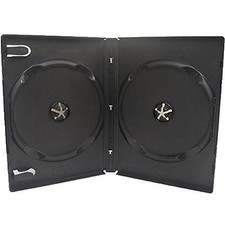25 Black Double DVD Disc Cases