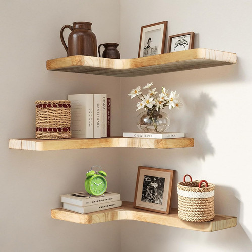 Floating corner shelves - floating, set