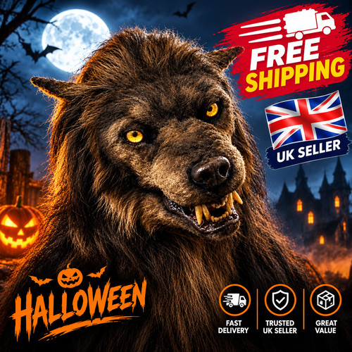 Mens wolf full head - wolf,