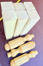 6no English boxwood chisel handle billets 175-180 x 37-40 X 37-40 quarter sawn