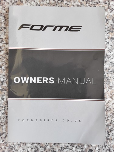 Forme bike owners manual - forme,