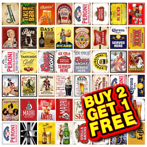Metal sign plaque beer funny - sign,