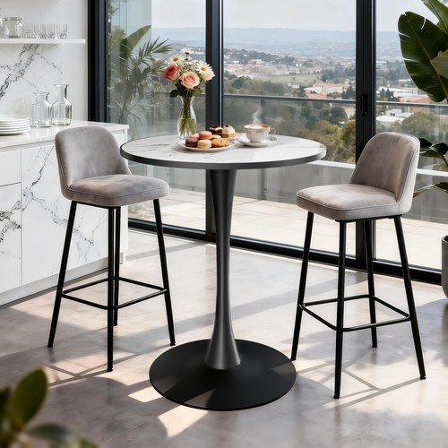 Marble round dining table - marble,