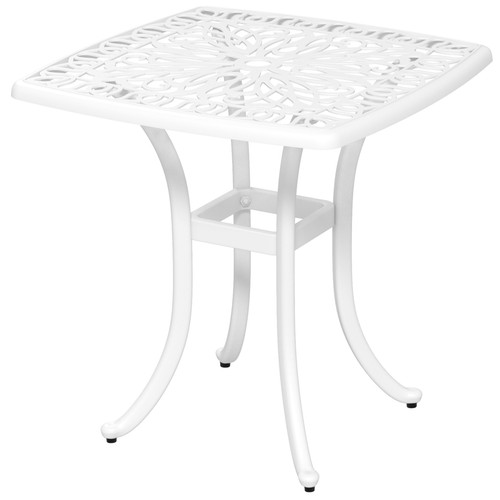 Cast aluminium bistro table - aluminium,