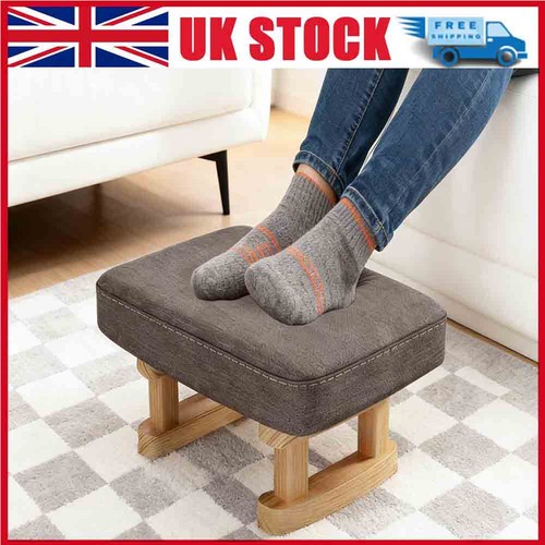 Small wood footstool footrest - wood,