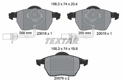 Front brake pad - front, set