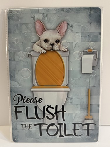French bulldog funny - french, bathroom