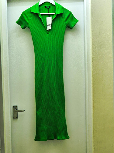 Zara green ribbed knit - zara,