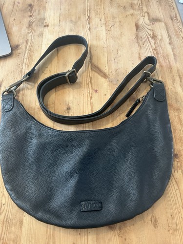 Fatface black leather hobo bag - fatface,