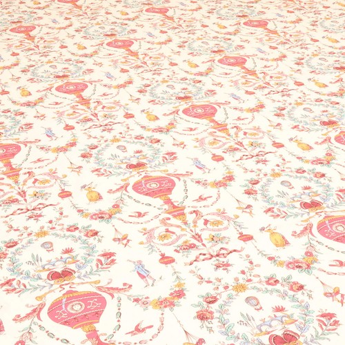Village parade toile - village, pink