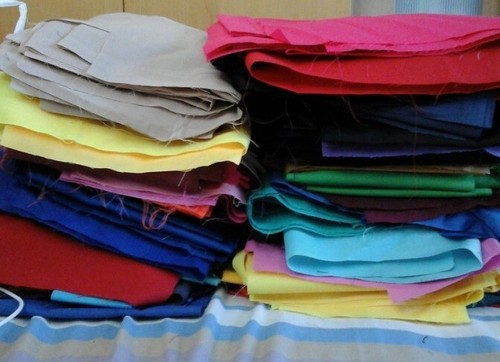Poly cotton fabric offcuts - poly,