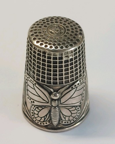 Silver thimble marked - silver,