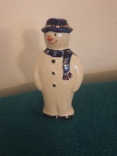 Anita Harris Figure ~ SNOWMAN ~ Signed To Base In Gold ~ Ht 15cm