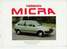1985 NISSAN K10 MICRA British 8p Brochure 3 DOOR HATCH