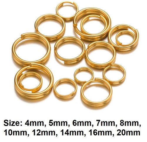 Gold keyring split - gold, rings