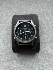 Seiko Military RAF Quartz Chronograph Watch 7A28 From 1988- New Glass