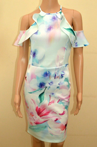 New lipsy minty blue floral - new,