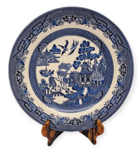 Churchill Blue Willow Dinner Plates 3 Available Vintage Made in England