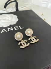 Chanel CC Drop Earrings