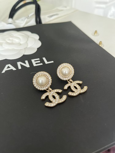 Chanel drop earrings - cc,