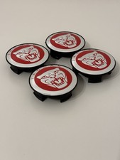 Jaguar Set Of 4 Red 58mm Center Wheel Hub Caps For F-type XJR XF XJ XK F-pace