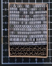 13pt Numbers  Font   Metal letterpress Type # ADANA EIGHT FIVE 8 x 5 User #