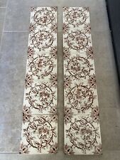 Antique Victorian fireplace  George Marsden Geometric Floral Aesthetic Tile set 