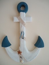 Large Ships Anchor With Fishing Net Wall Plaque Home Decor Ship Boat maritime