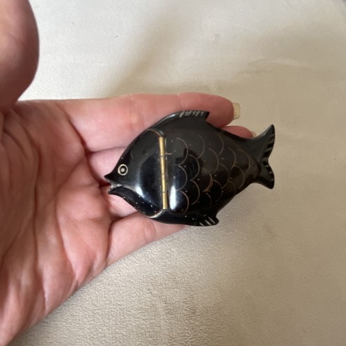 Antique hand carved black horn - antique,