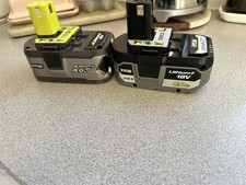 2x Ryobi Batteries 5ah 4ah 