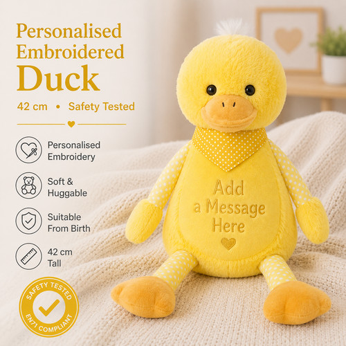 Personalised duck teddy - personalised,