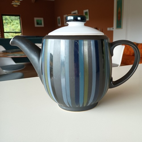 Denby jet stripes - jet, teapot