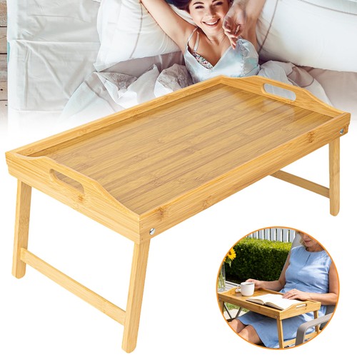 Wooden bed tray table - bed,