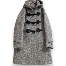 Max Mara Long Coat Herringbone duffle coat with beautiful embroidery From Japan