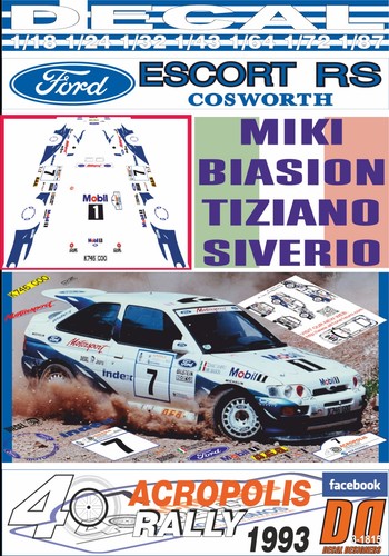 Decal ford escort - decal, rs