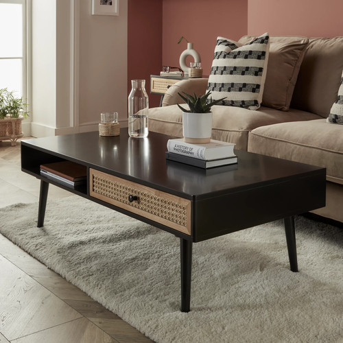 Coffee table matt - coffee, black