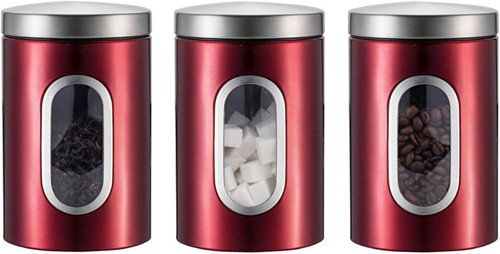 Tea coffee sugar canisters - tea,