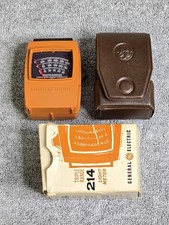 Vtg General Electric Old Model Type 214 Photograph Light Meter W/ Box & Case 